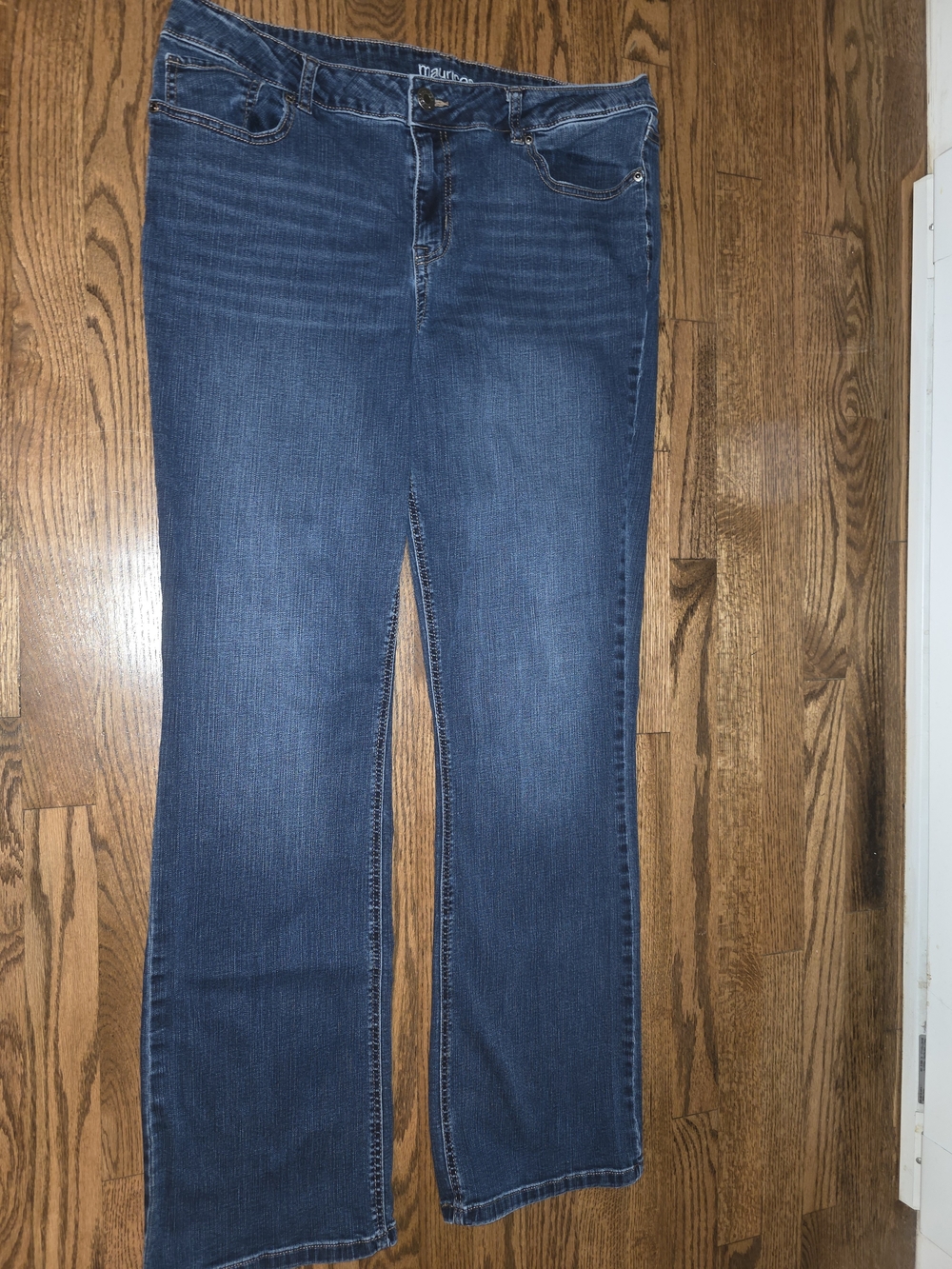 Maurices Blue Bootcut Jeans with Subtle Fading 18 X- Long